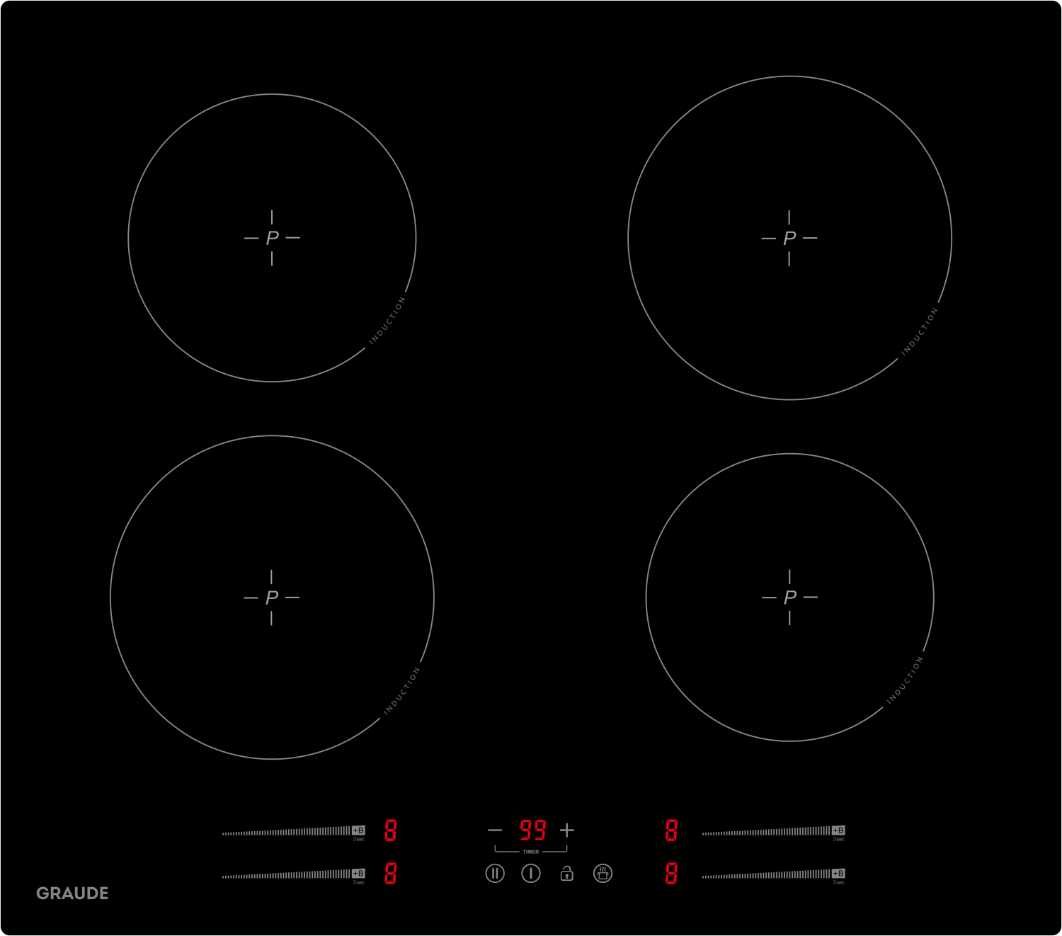 картинка Индукционная варочная панель GRAUDE IK 60.0 AS от магазина Graude