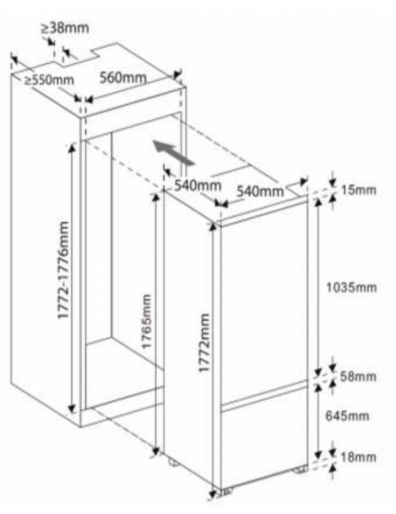 Gorenje nrki2181e1 схема встраивания